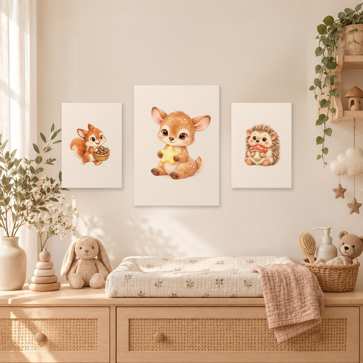 Posters combineren in de babykamer: zo maak je een rustige muur